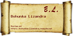 Bohunka Lizandra névjegykártya